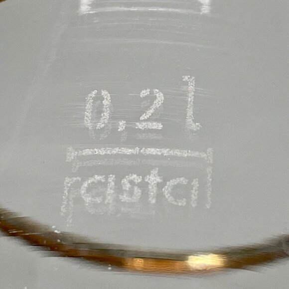 Konigsbacher Pils Pilsner German Beer Glass 4.5" Gold Rim 0.2L Rastal Germany - Picture 4 of 9